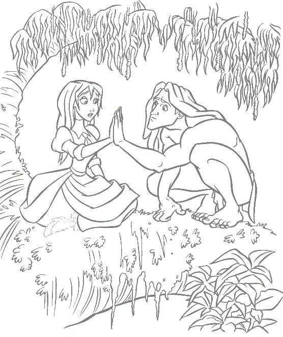 tarzan and jane coloring pages - photo #3