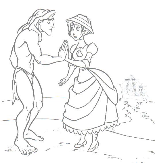 tarzan and jane coloring pages - photo #20